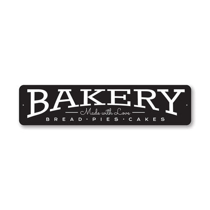 Made with Love Bakery Metal Sign