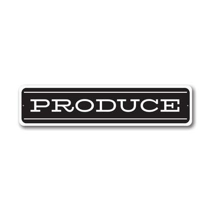 Produce Metal Sign