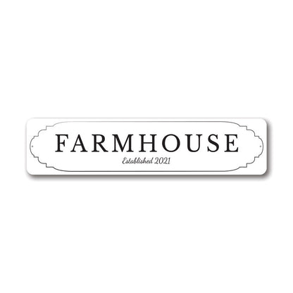 Farmhouse Established Metal Sign