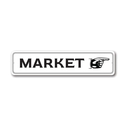 Market Directional Metal Sign