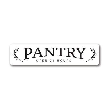 Pantry Open Metal Sign