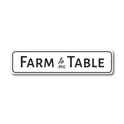 Farm To Table Kitchen Metal Sign