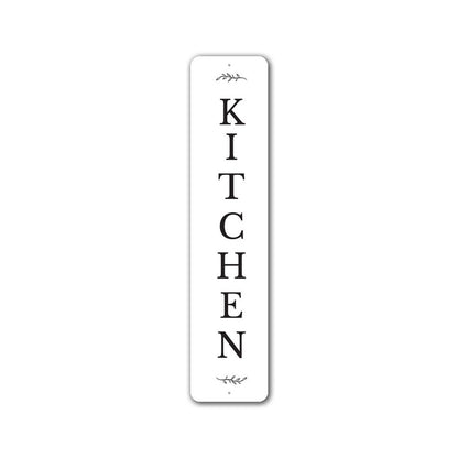 Vertical Kitchen Metal Sign
