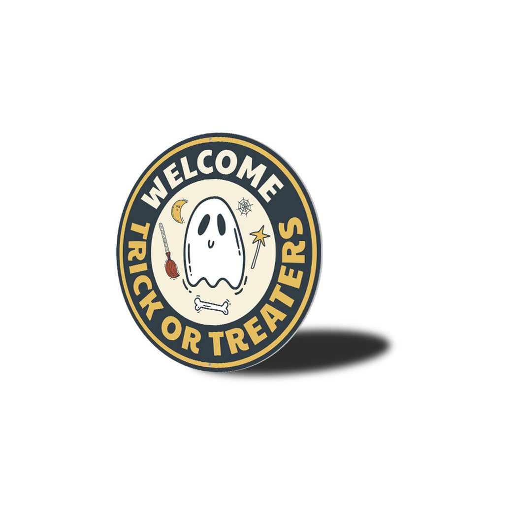 Welcome Trick or Treaters Metal Sign