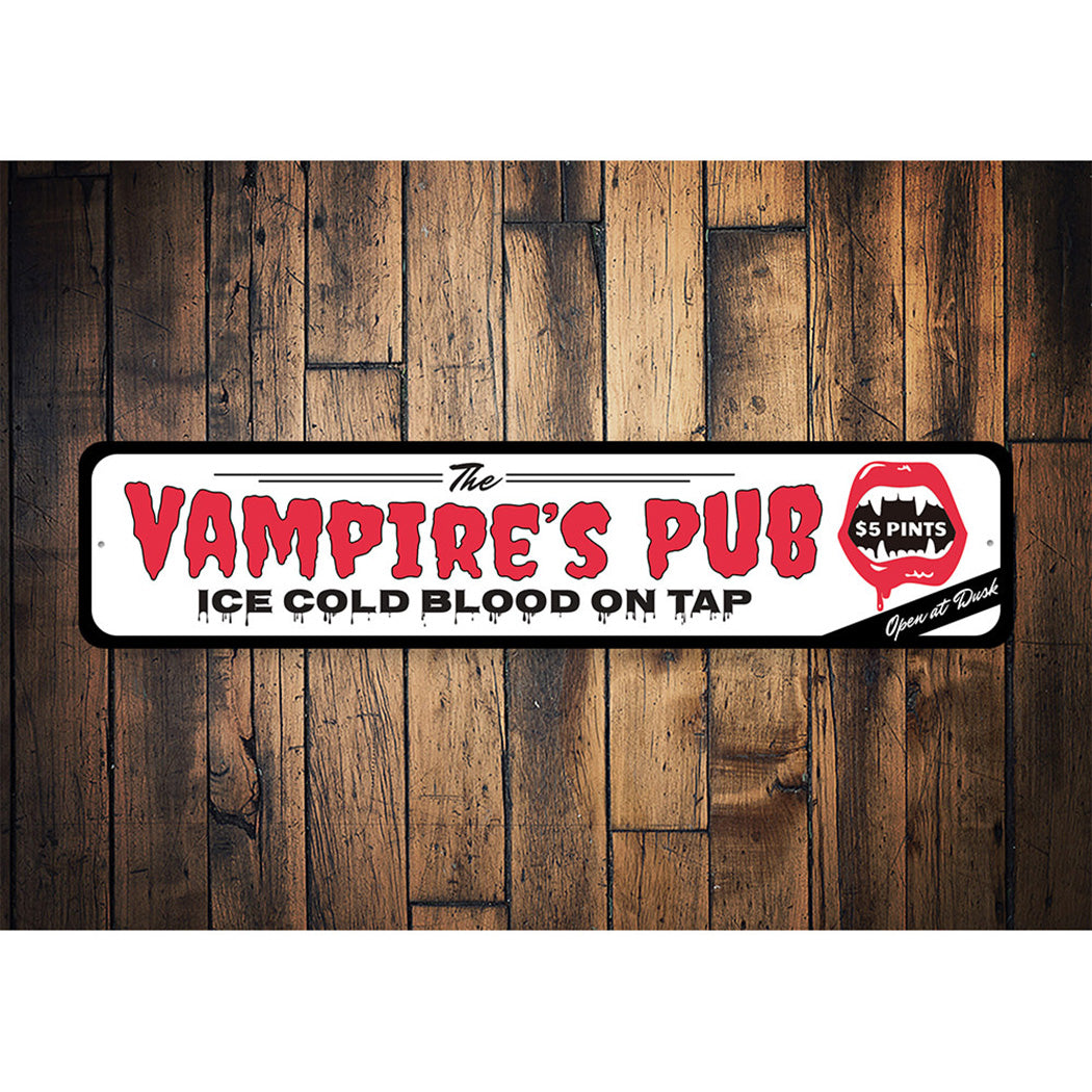 Ice Cold Blood Vampire Pub Sign