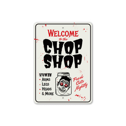 Chop Shop Halloween Sign