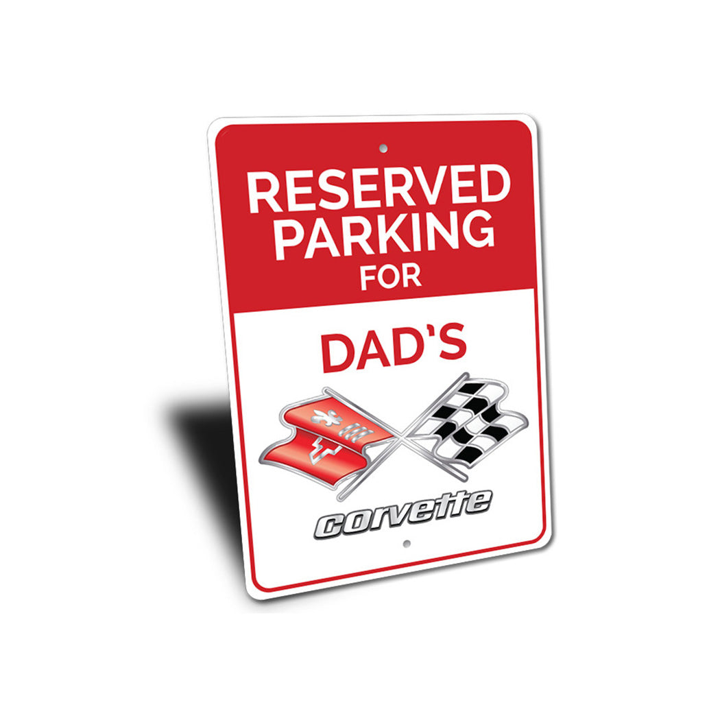 Reserved Parking Chevy Corvette Sign