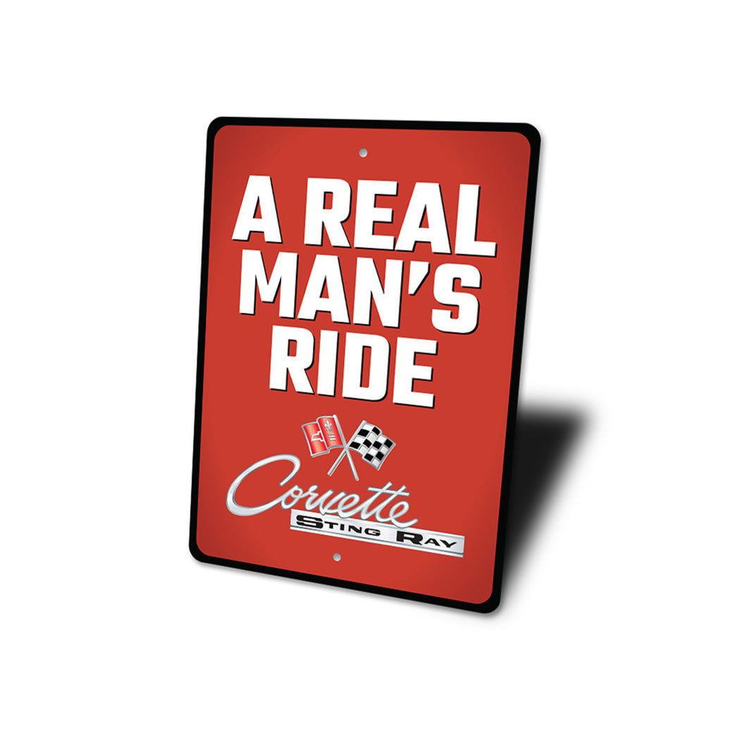 Real Man's Ride Corvette Sign