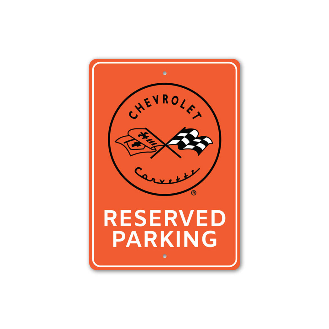 Reserved Parking Chevy Corvette Sign