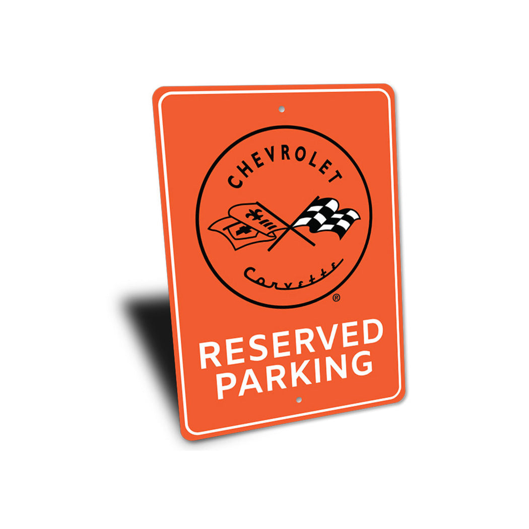 Reserved Parking Chevy Corvette Sign