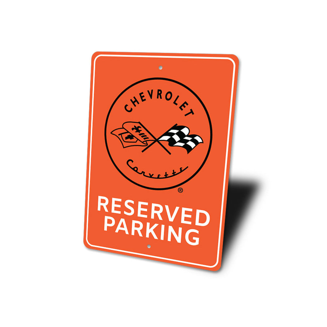 Reserved Parking Chevy Corvette Sign