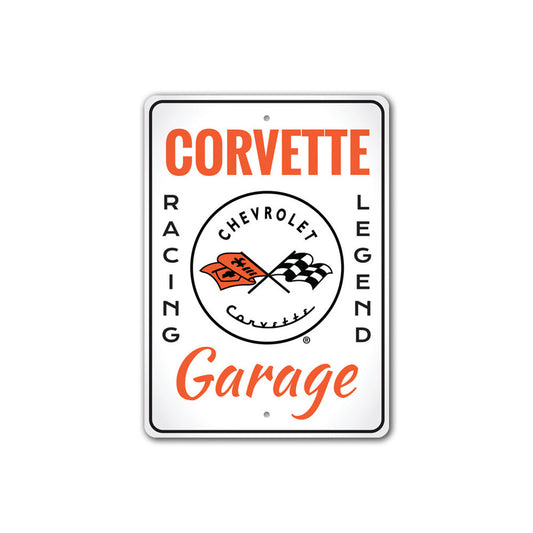 Vintage Chevy Corvette Garage Sign