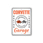 Vintage Chevy Corvette Garage Metal Sign