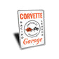 Vintage Chevy Corvette Garage Sign