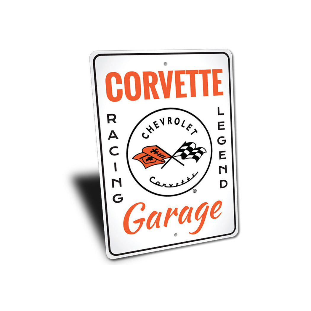 Vintage Chevy Corvette Garage Sign