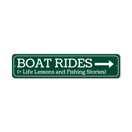 Boat Rides Metal Sign