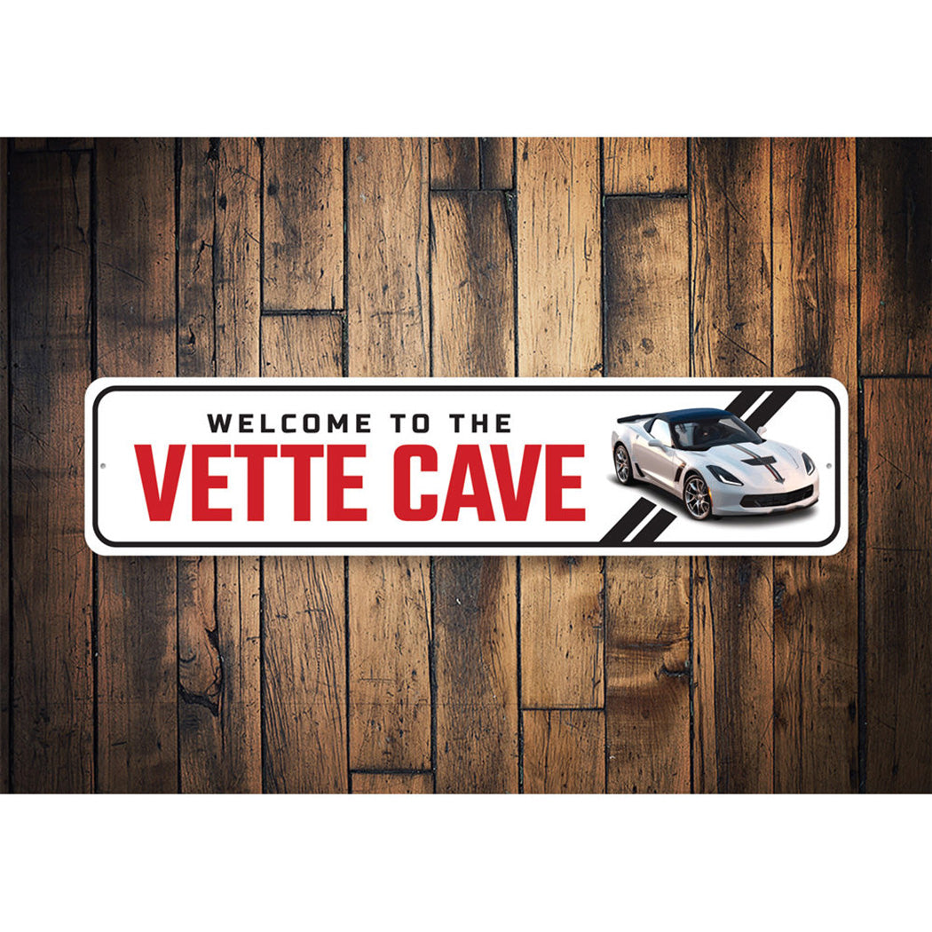 Vette Cave Chevy Corvette Sign