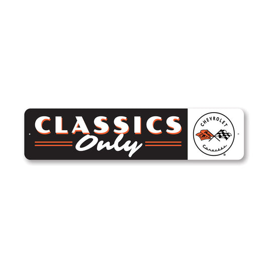 Classics Only Chevy Corvette Metal Sign