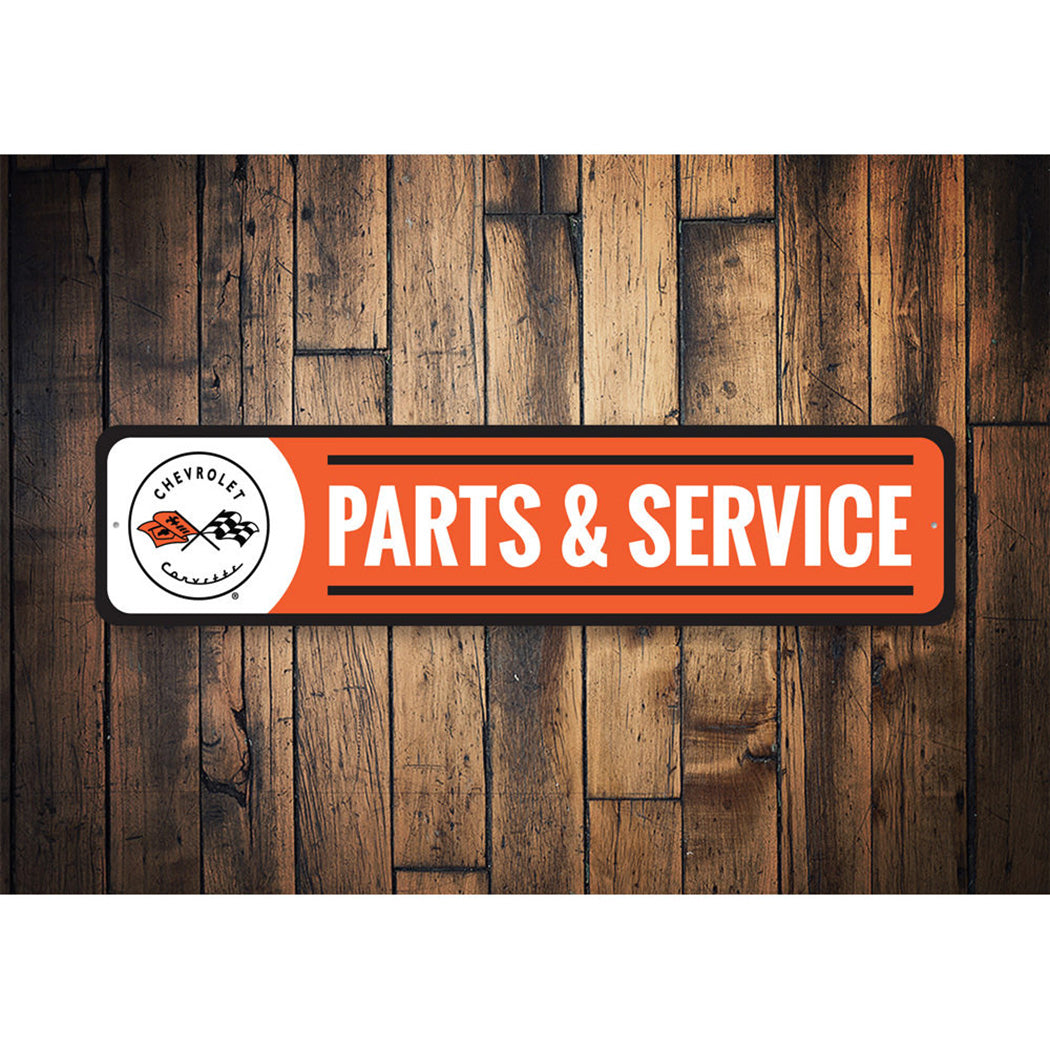Corvette Parts and Service Sign