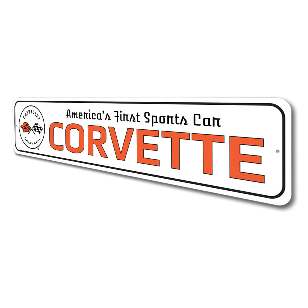 America's First Sports Car Corvette Chevy Sign