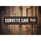 Corvette Cave Chevy Sign