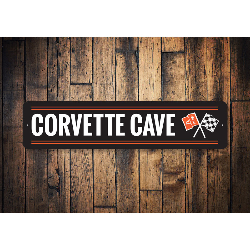 Corvette Cave Chevy Sign