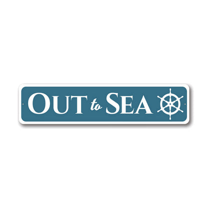 Out to Sea Boathouse Metal Sign