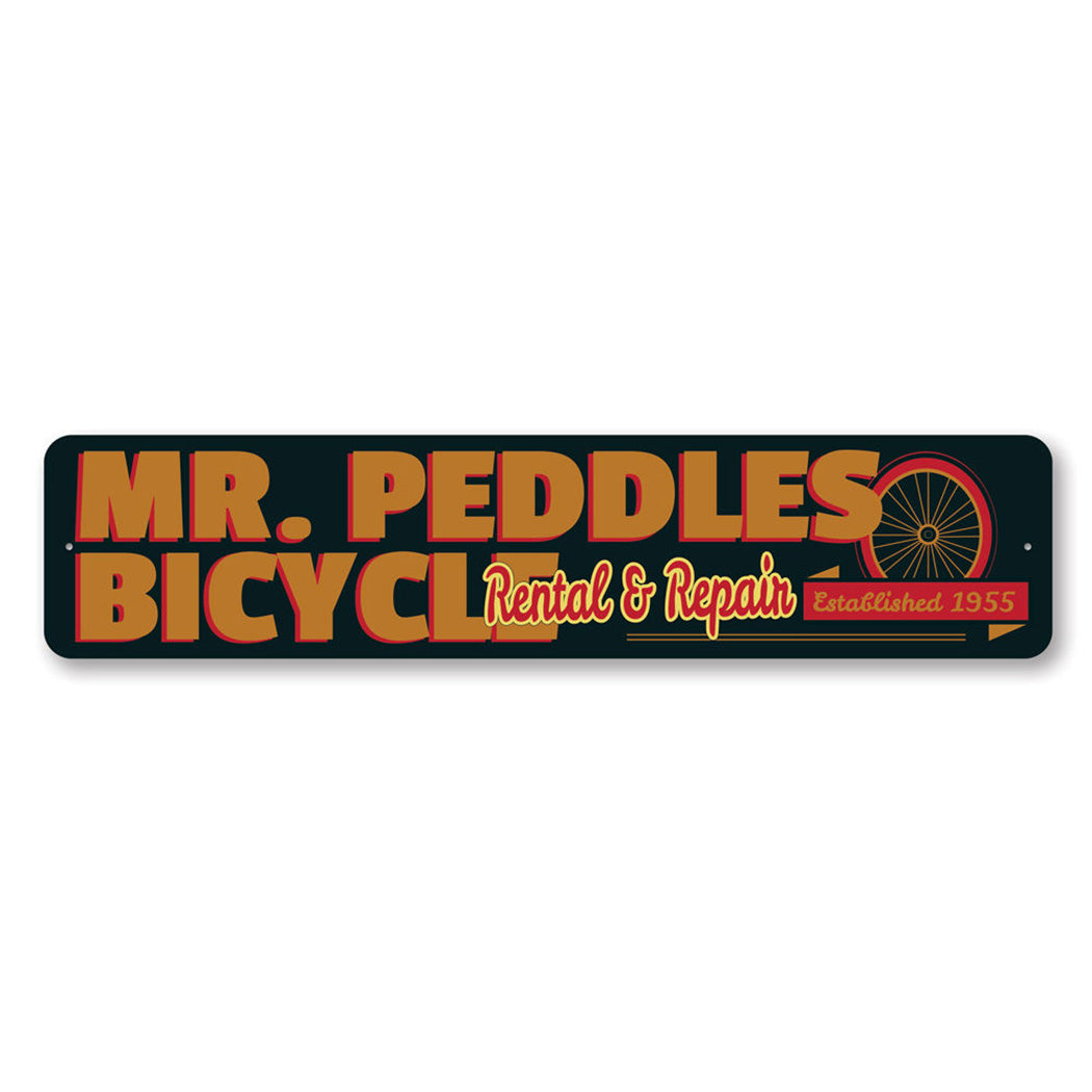 Personalized Bicycle Rental And Repair Sign