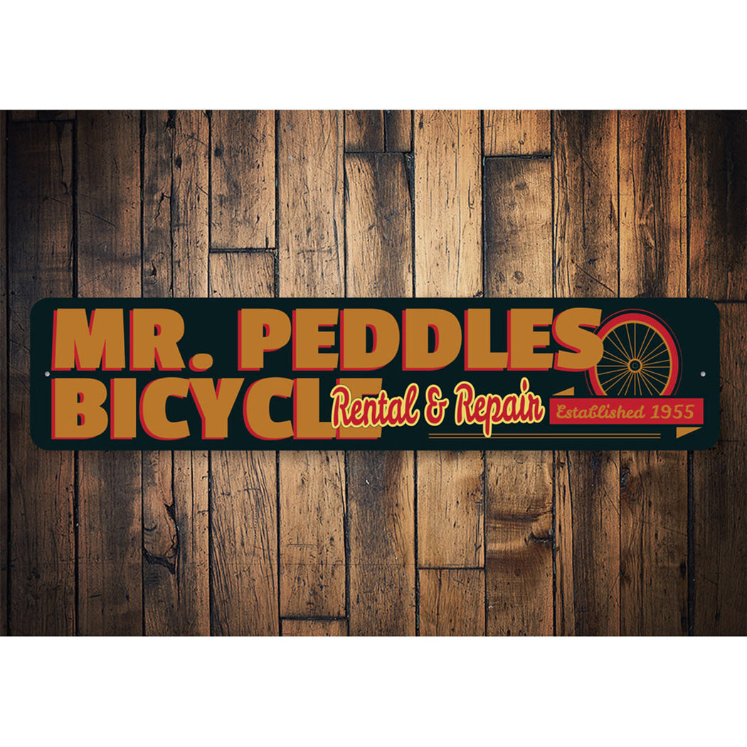 Personalized Bicycle Rental And Repair Sign