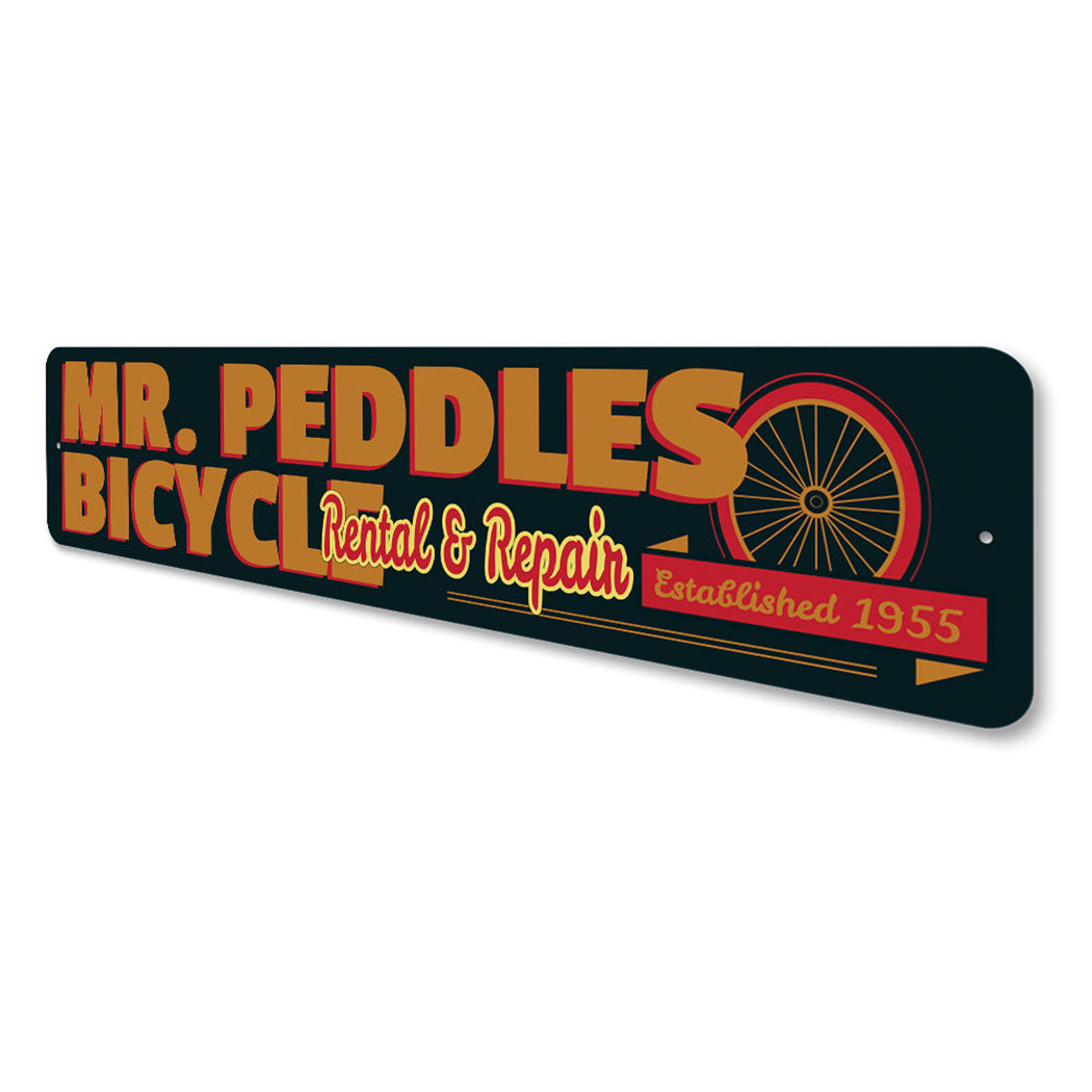 Personalized Bicycle Rental And Repair Sign