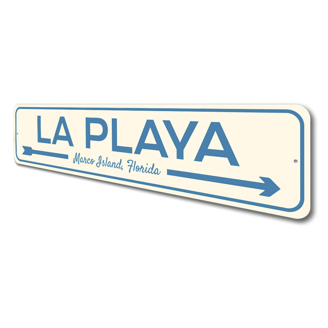 La Playa Beach Sign