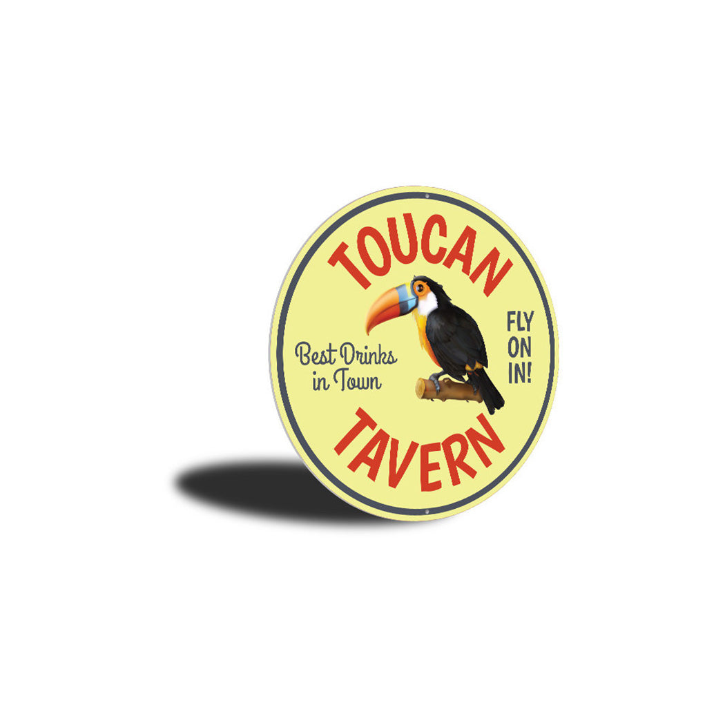 Toucan Tavern Beach Bar Sign, Beach Metal Sign