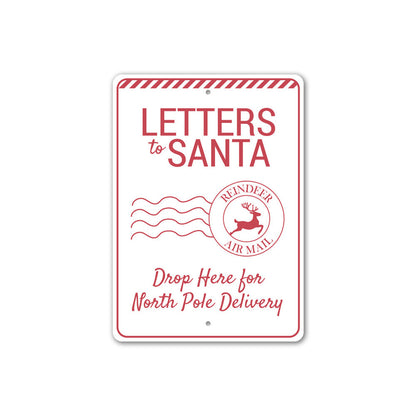 Letters to Santa Christmas Sign