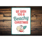 We Wish You a Beachy Christmas Sign