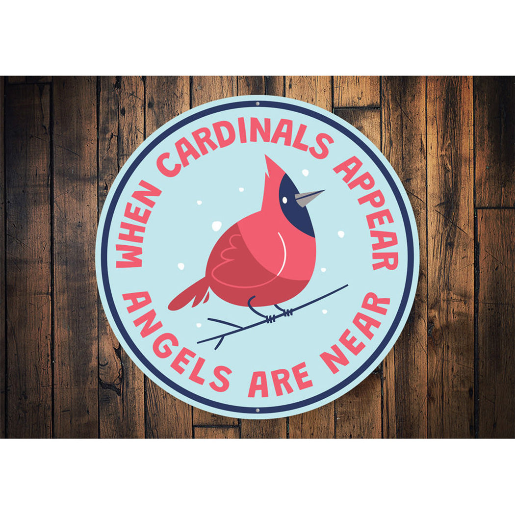 When Cardinals Appear, Decorative Holiday Sign, Christmas Sign