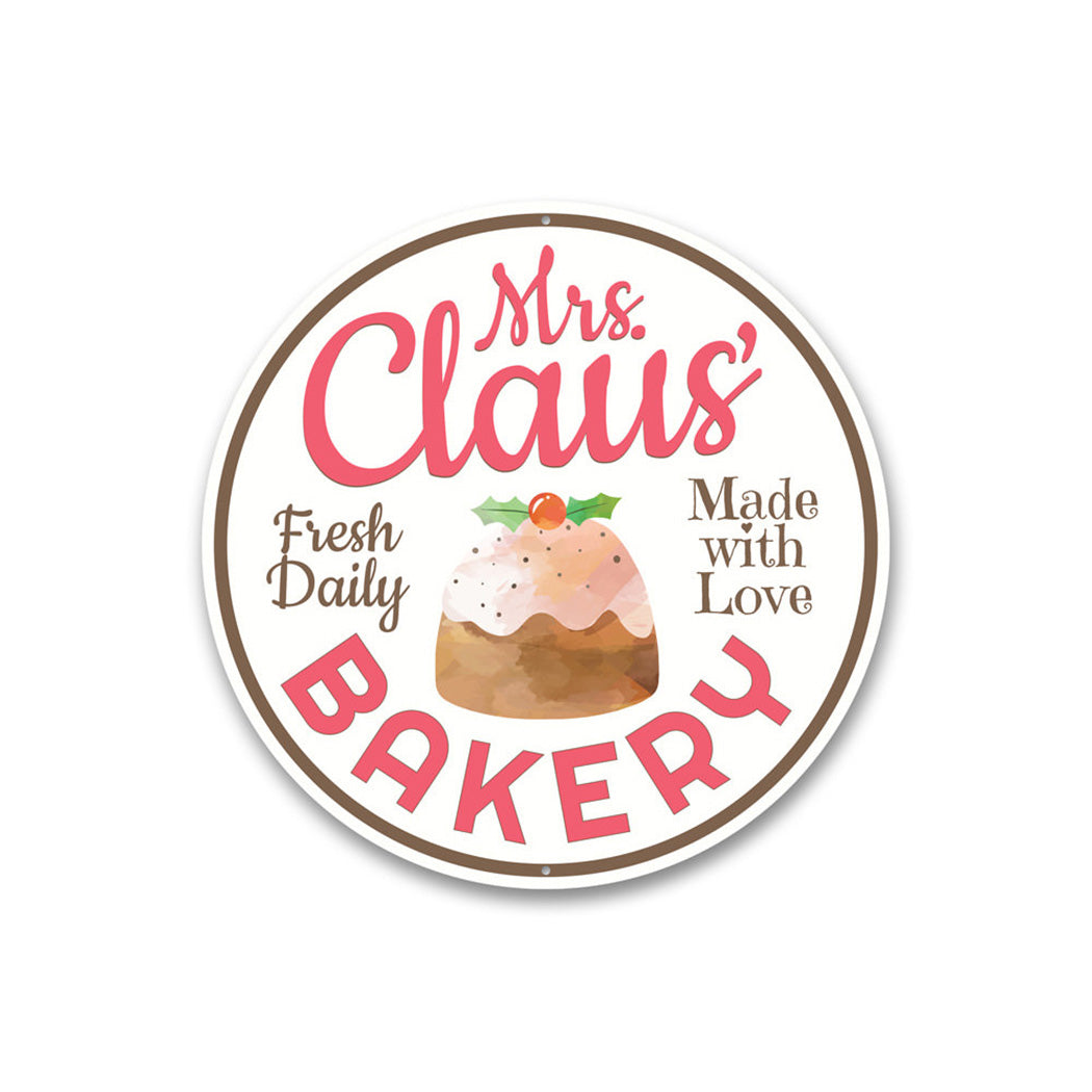 Mrs. Claus' Bakery, Decorative Christmas Sign, Holiday Gift Sign