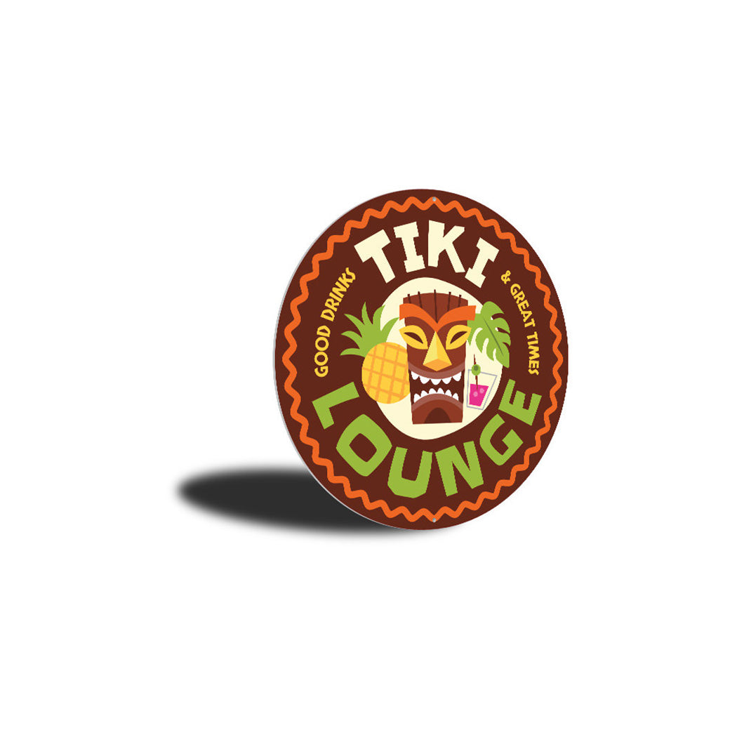 Tiki Lounge Circle Sign