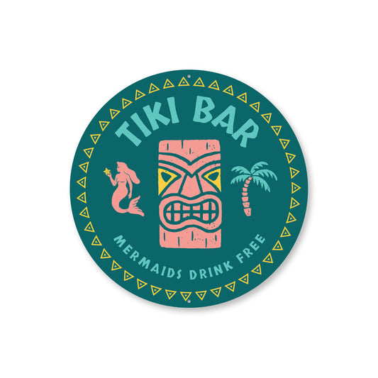 Mermaids Drink Free Tiki Bar Sign