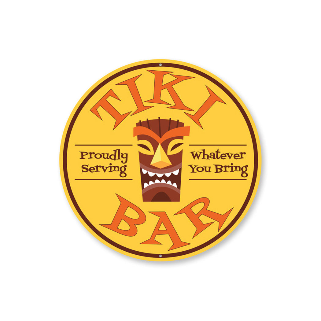 Tiki Bar Circle Sign