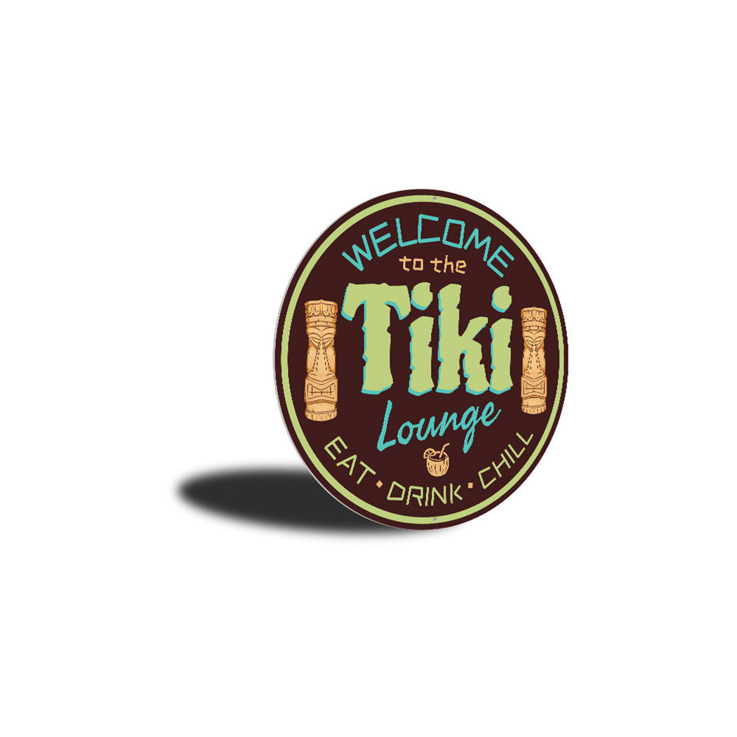 Welcome Tiki Lounge Beach Bar Sign