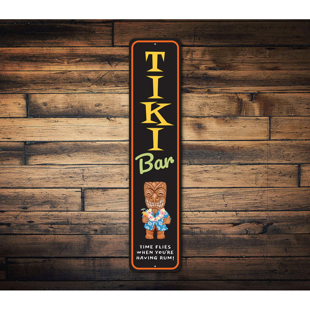 Vertical Tiki Beach Sign