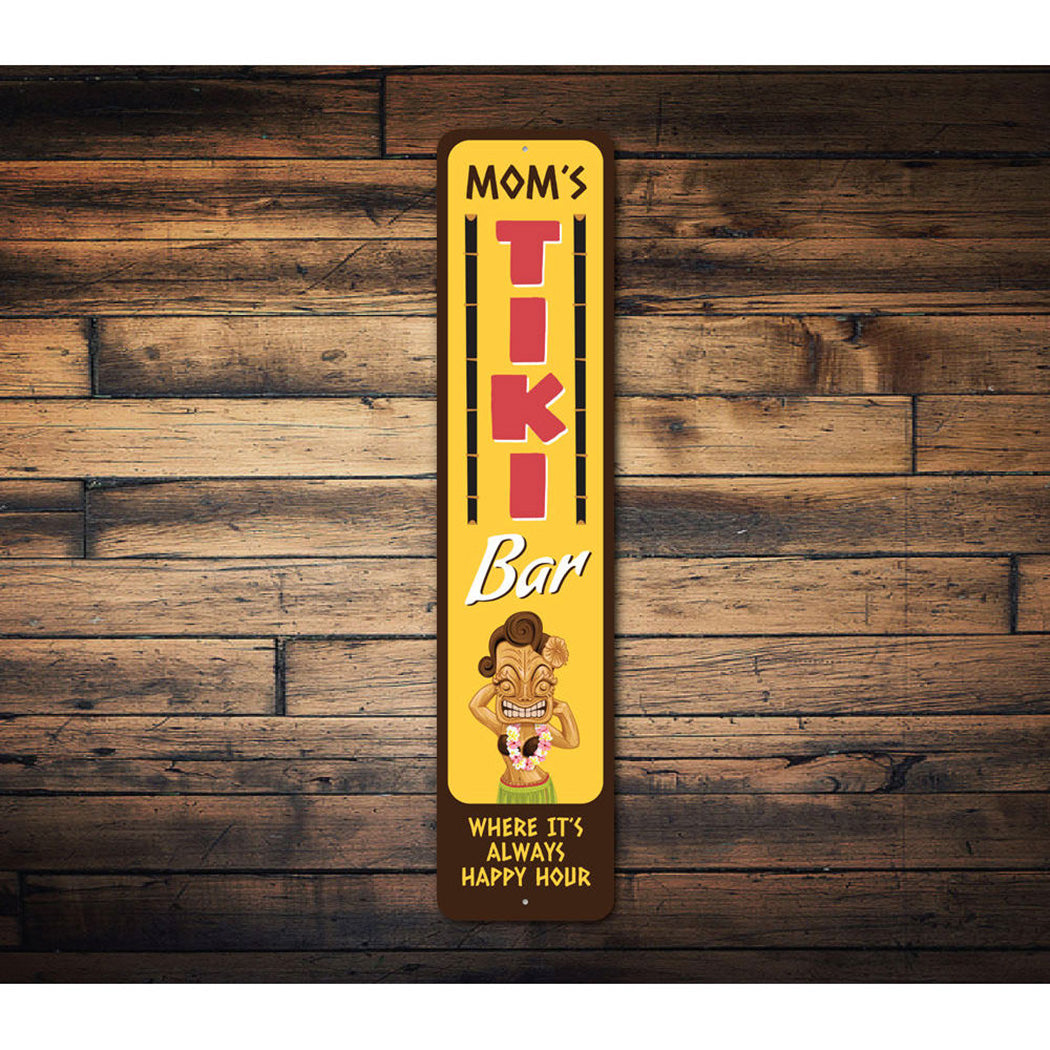 Mom's Tiki Bar Sign