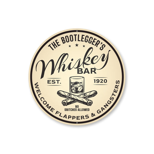 Bootlegger's Whiskey Bar Sign