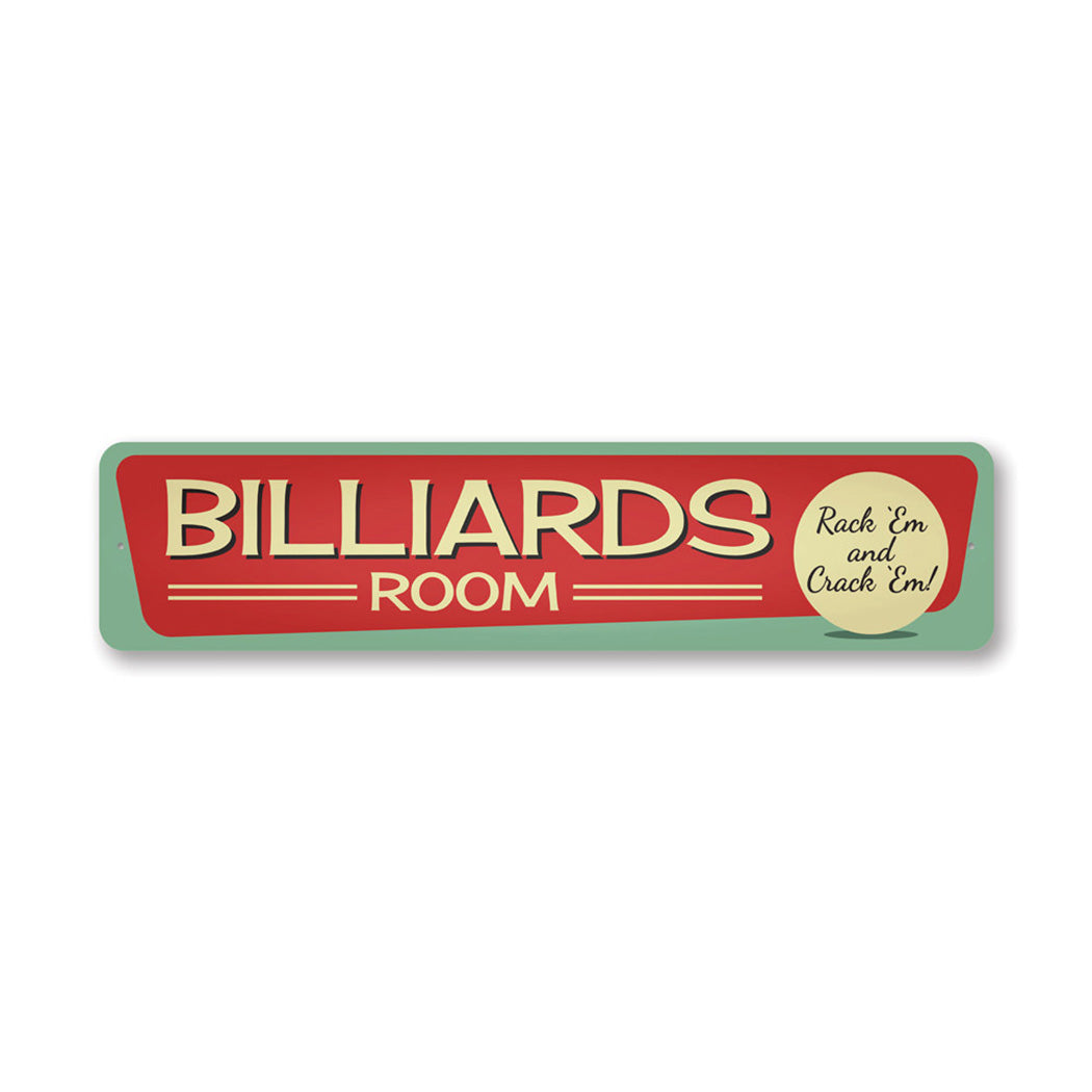 Vintage Billiards Room Sign
