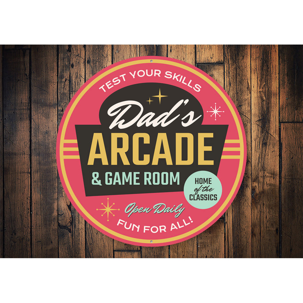 Dad's Arcade Sign