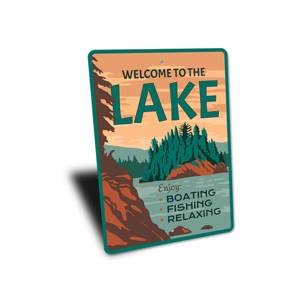 Lake Scenery Sign