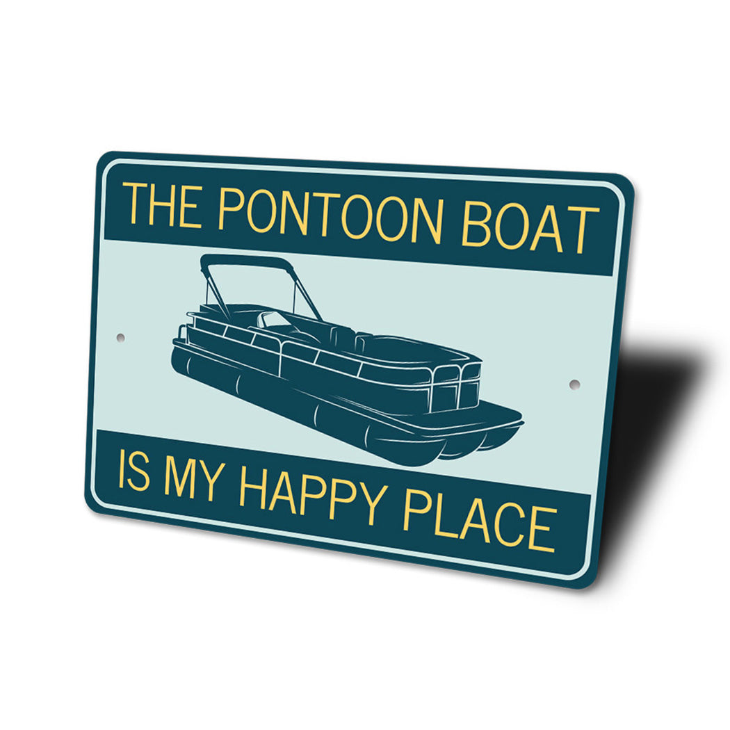 Pontoon Happy Place Sign
