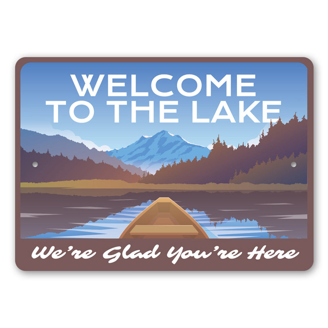 Welcome to the Lake Metal Sign