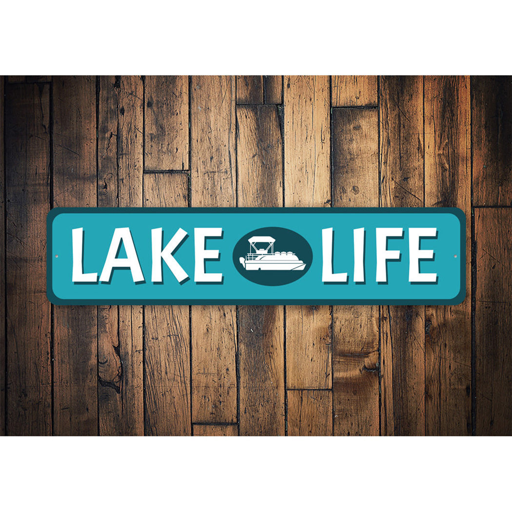 Pontoon Lake Life Sign