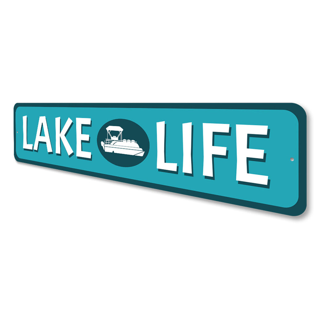 Pontoon Lake Life Sign